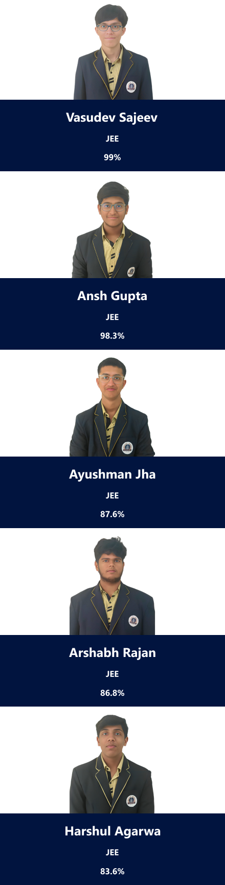 JEE students vertical